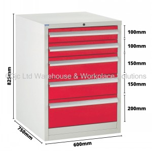 Euroslide Storage Cabinet 5 Drawer 825mm Type 2